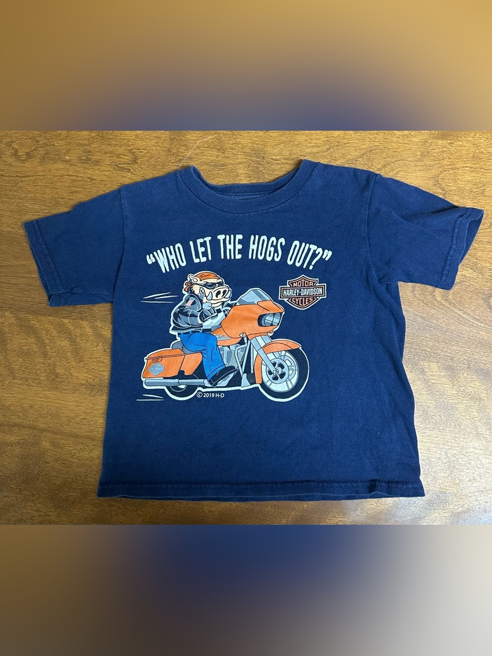 Toddler 2t Harley Davidson T-Shirt “Who Let The Hogs Out?”